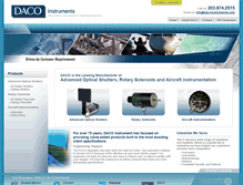 Tablet Screenshot of dacoinstruments.com